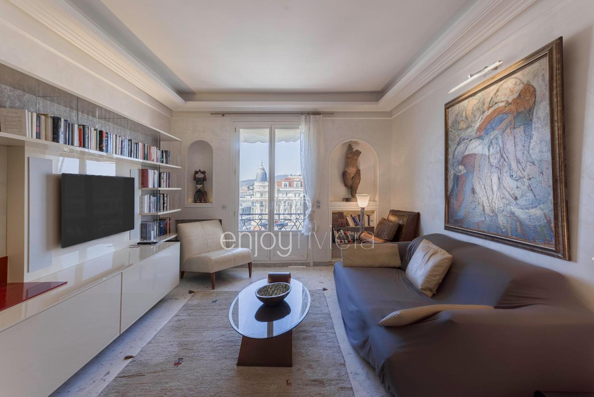 Palais Miramar Suite Art Modern - Derniere Etages Vue Mer - 75M De Confort - En Face Des Plages -Wifi - Clim Cannes Zewnętrze zdjęcie