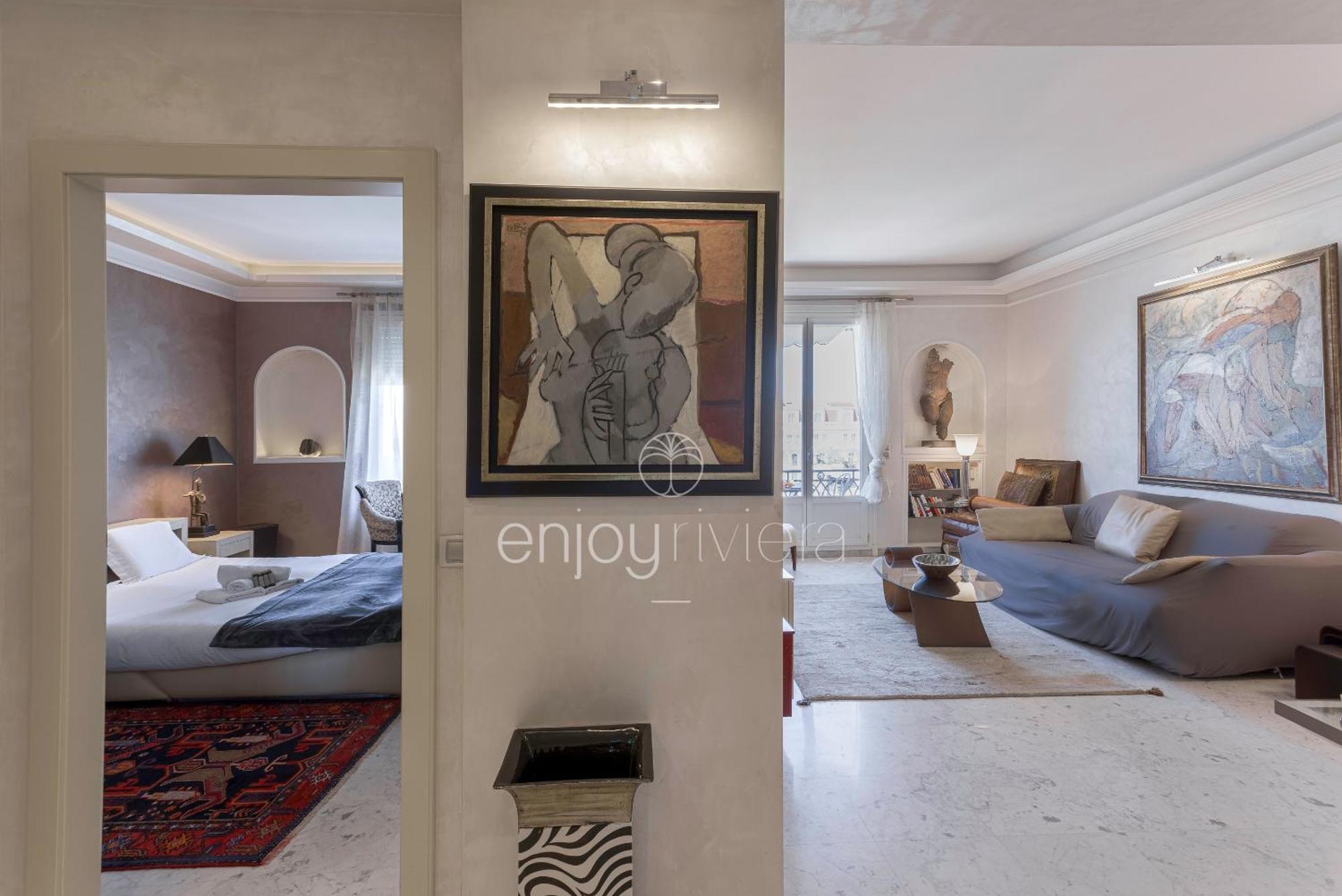 Palais Miramar Suite Art Modern - Derniere Etages Vue Mer - 75M De Confort - En Face Des Plages -Wifi - Clim Cannes Zewnętrze zdjęcie